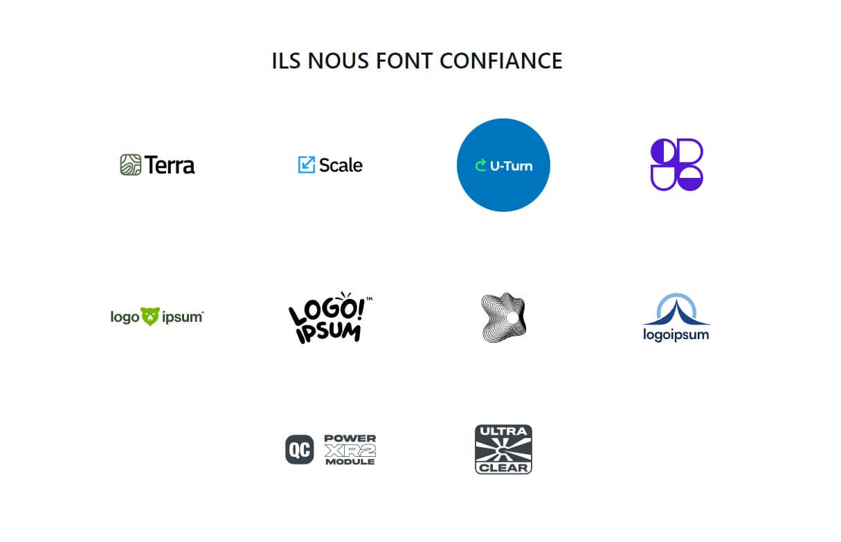 Exemple de composant Galerie de logos